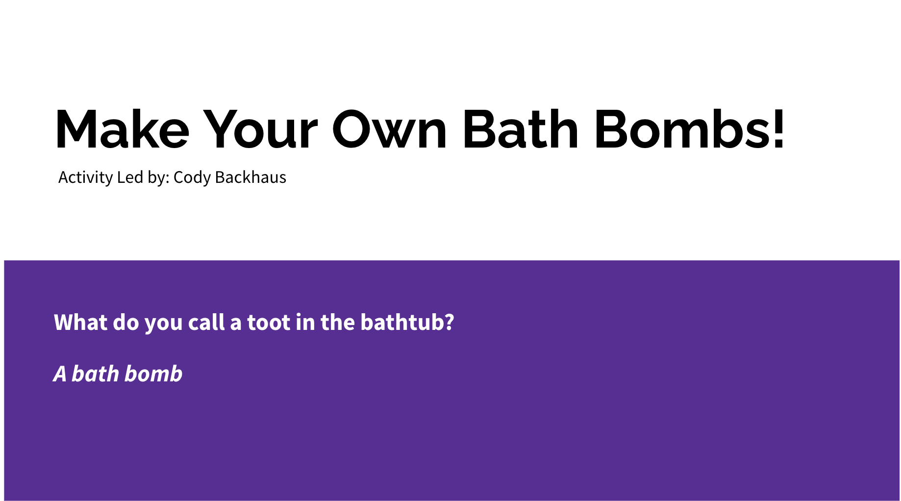 Bath Bombs Presentation
